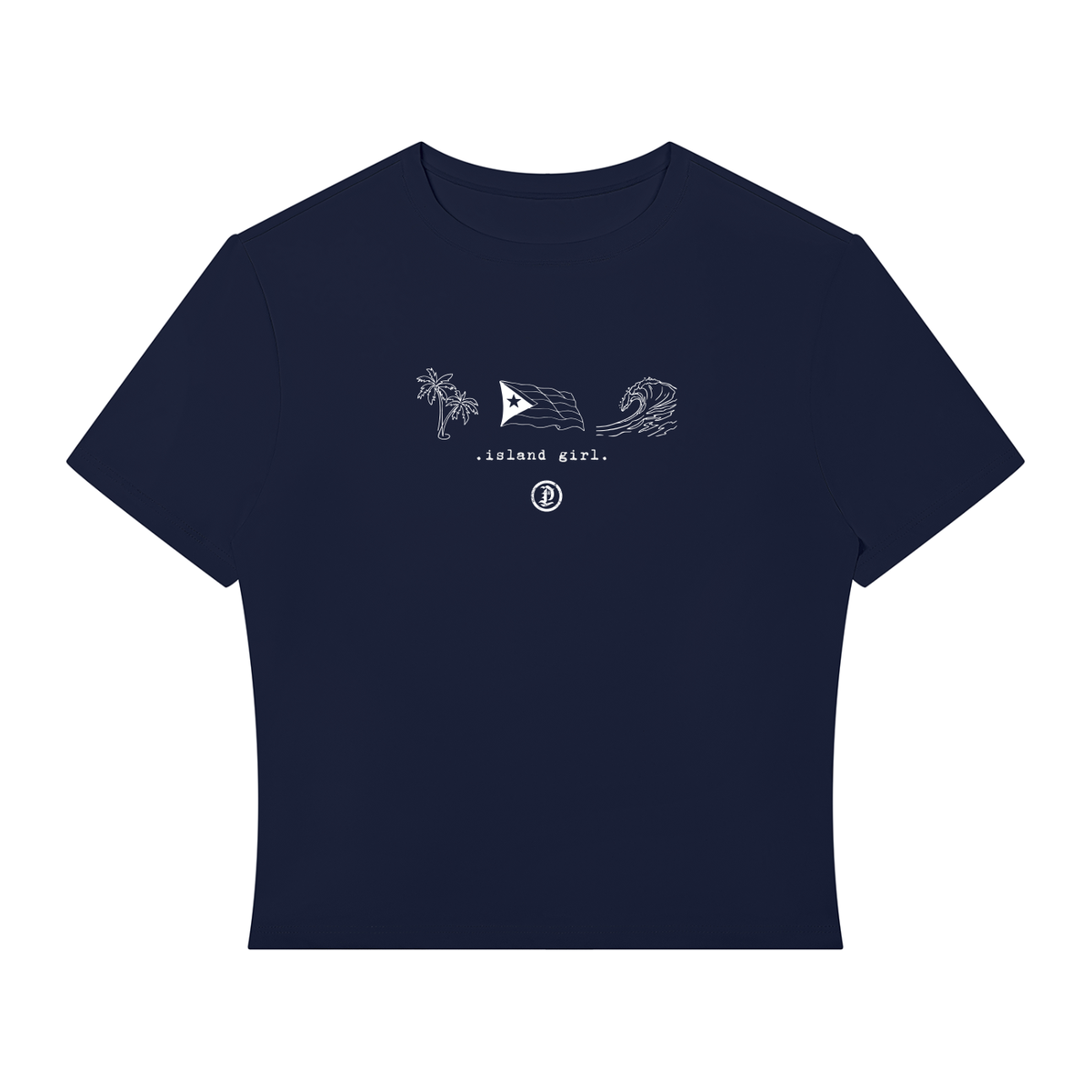 Baby Tee 002 V2 (white print)