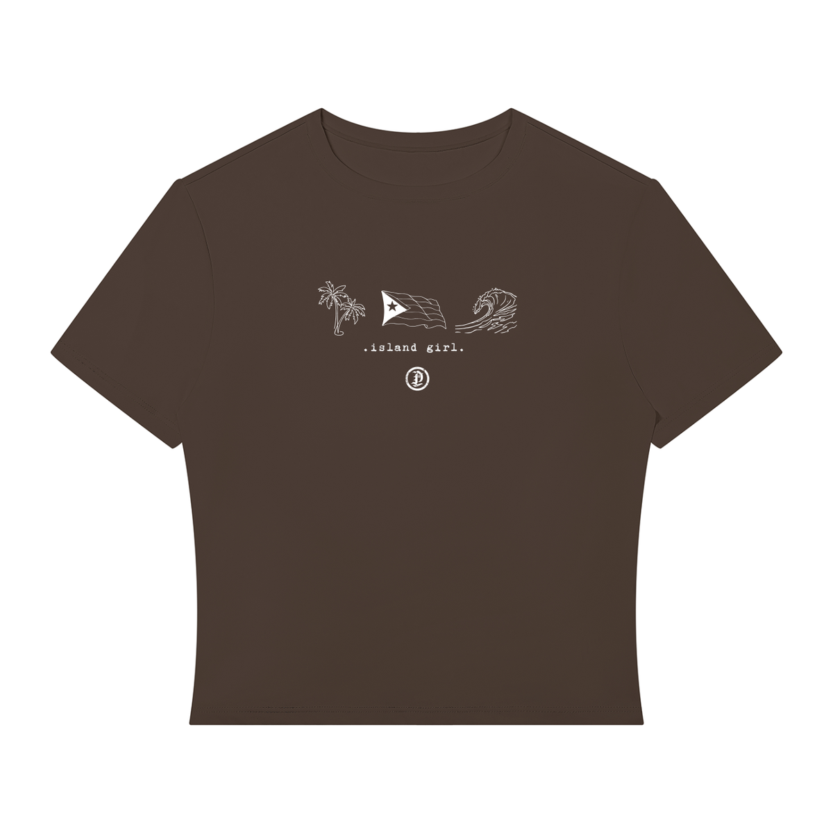 Baby Tee 002 V2 (white print)