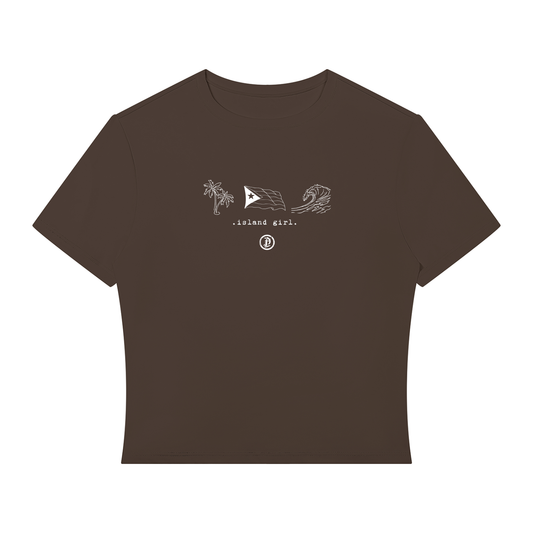 Baby Tee 002 V2 (white print)