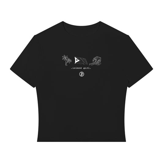 Baby Tee 002 V2 (white print)
